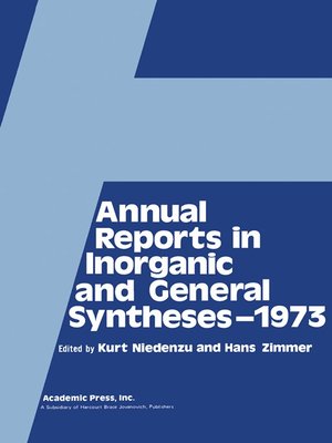 cover image of Annual Reports in Inorganic and General Syntheses-1973